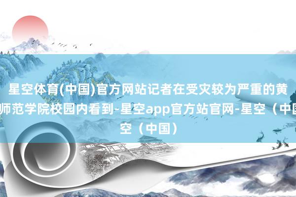 星空体育(中国)官方网站记者在受灾较为严重的黄冈师范学院校园内看到-星空app官方站官网-星空（中国）