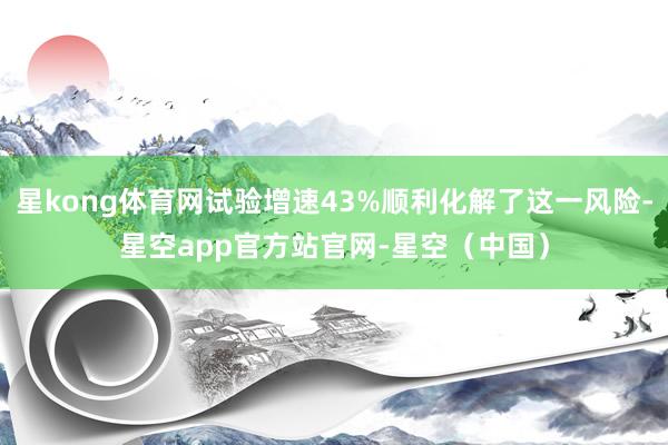 星kong体育网试验增速43%顺利化解了这一风险-星空app官方站官网-星空（中国）